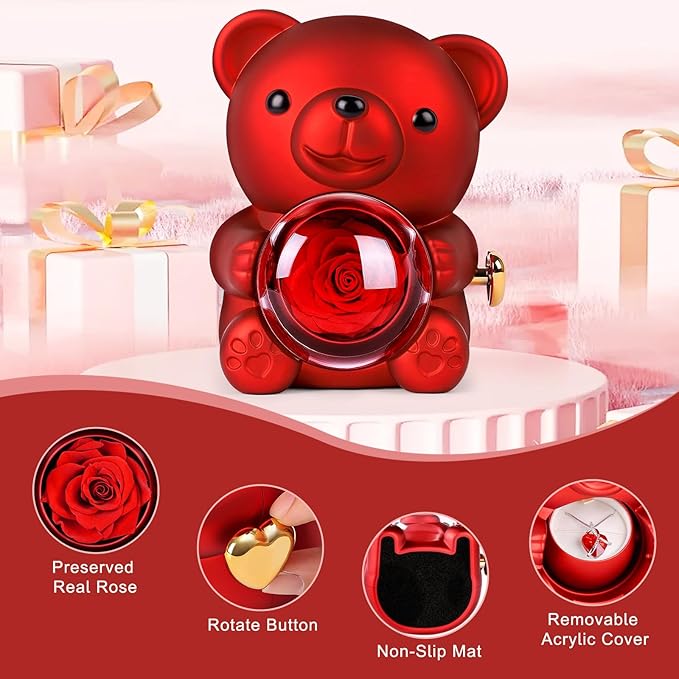 Rose Teddy Bear Gift Box