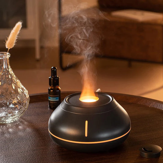 New Humidifier Colorful Simulation Flame Aroma Diffuser