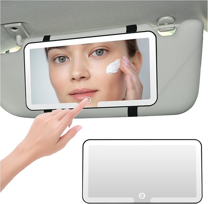 Car Sun Visor With Light Led Make-up Mirror