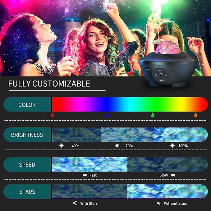 Galaxy Ocean Light Projector