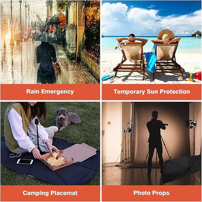 Car Windshield Sun Shade UV Rays, Car Umbrella Sun Shade Cover, Fits Most SUVS (57 x 31 In) (Black-a-ae)