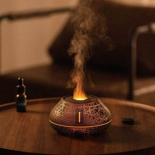 New Humidifier Colorful Simulation Flame Aroma Diffuser